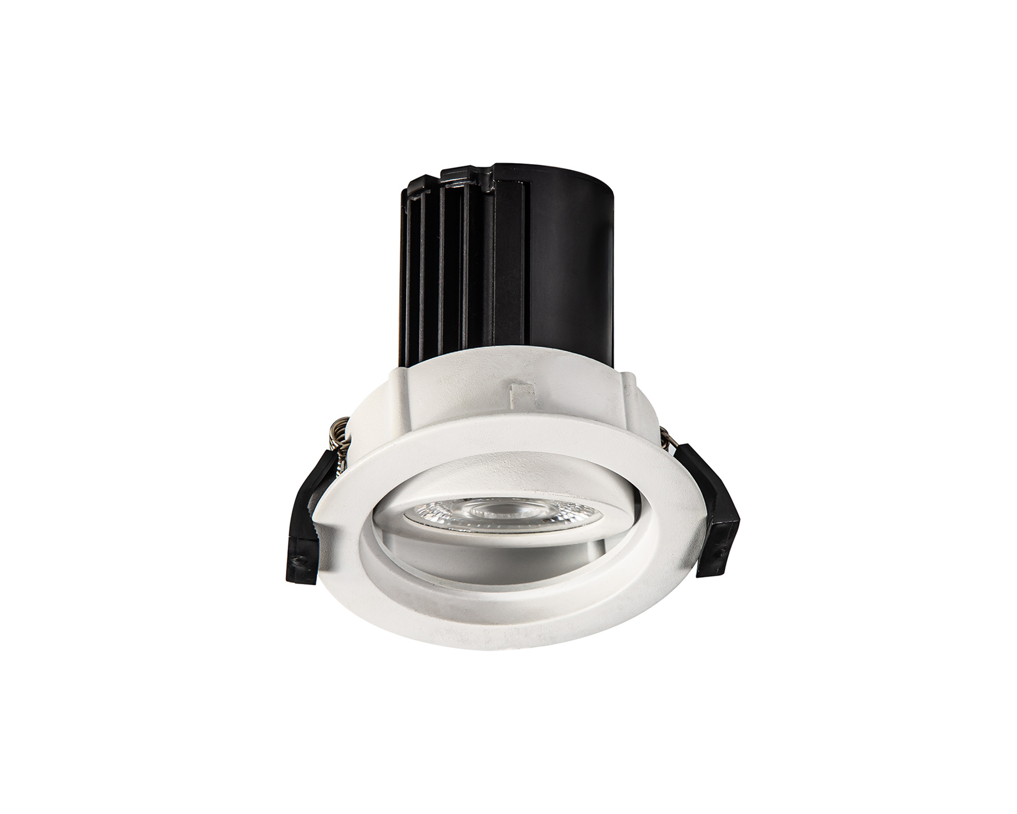 DM201240  Beppe A 10 Tridonic powered 10W 2700K 750lm 12° CRI>90 LED Engine White Stepped Adjustable Recessed Spotlight; IP20